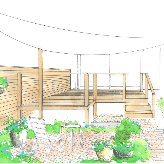 お庭のスケッチ2