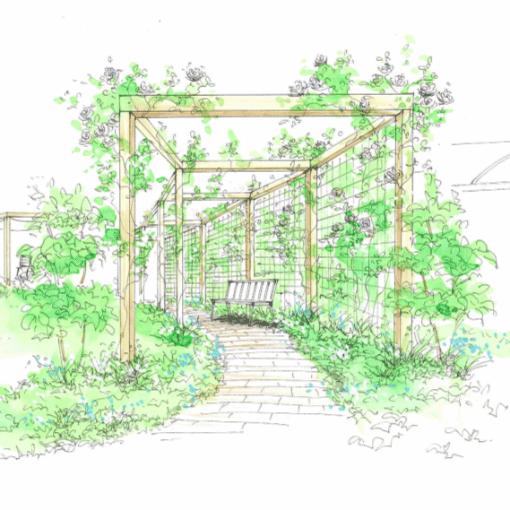 お庭のスケッチ6